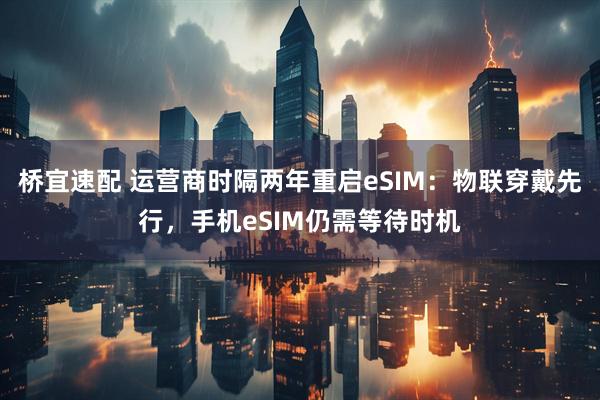 桥宜速配 运营商时隔两年重启eSIM：物联穿戴先行，手机eSIM仍需等待时机